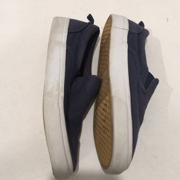 Old Navy Boys‎ Sz 3 Shoes Navy Blue Slip On Loafers Canvas Casual Preppy Neutral - Picture 5 of 11